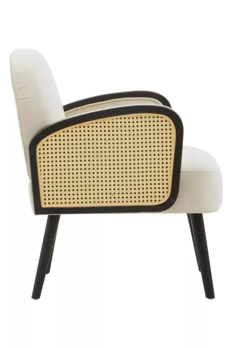 Hala Natural Velvet Armchair