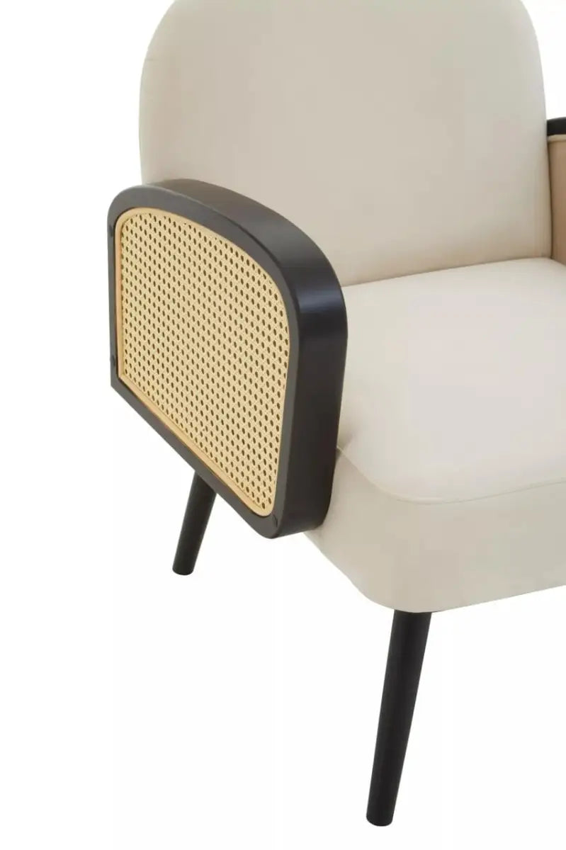 Hala Natural Velvet Armchair