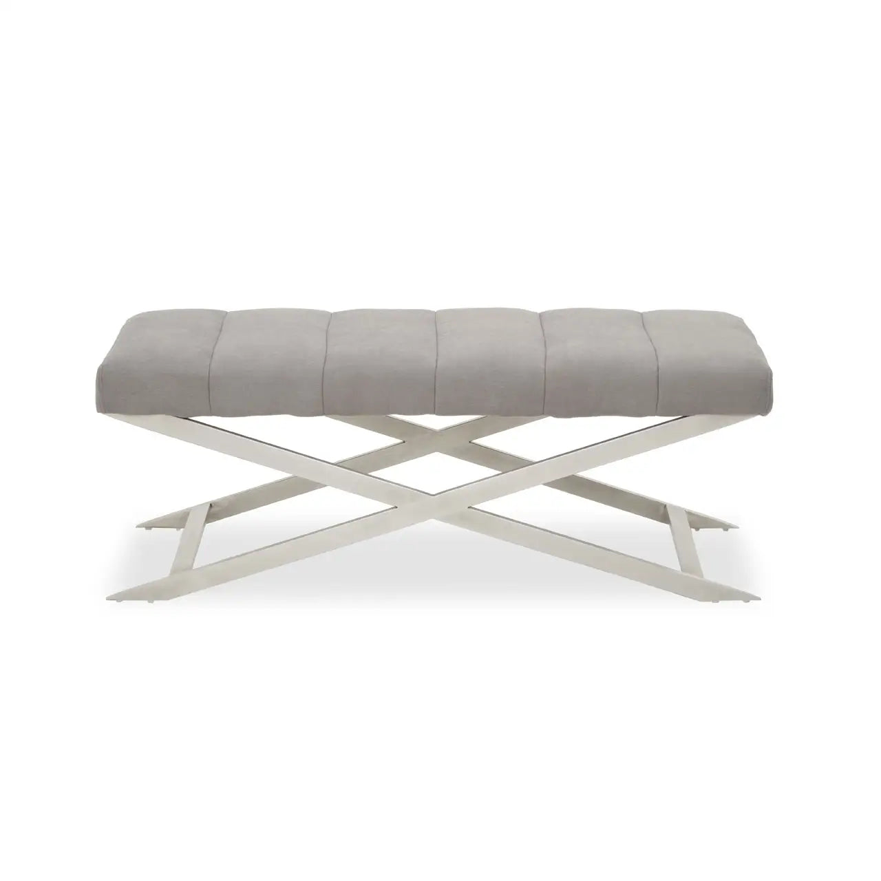 Gilden Grey Bench With Cross Base