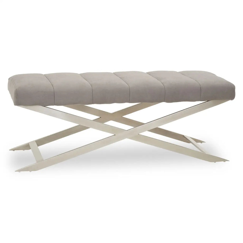 Gilden Grey Bench With Cross Base