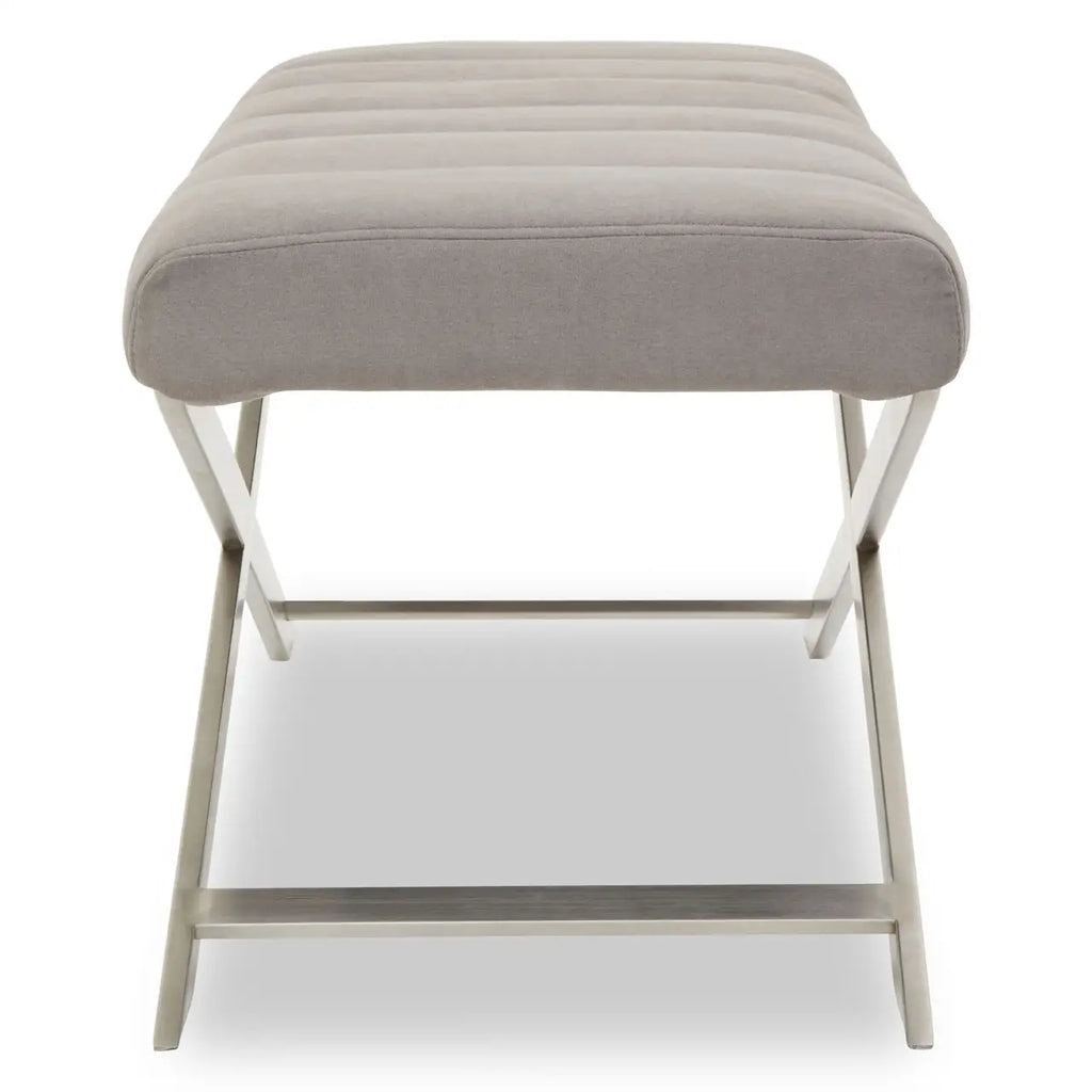 Gilden Grey Bench With Cross Base