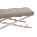 Gilden Grey Bench With Cross Base