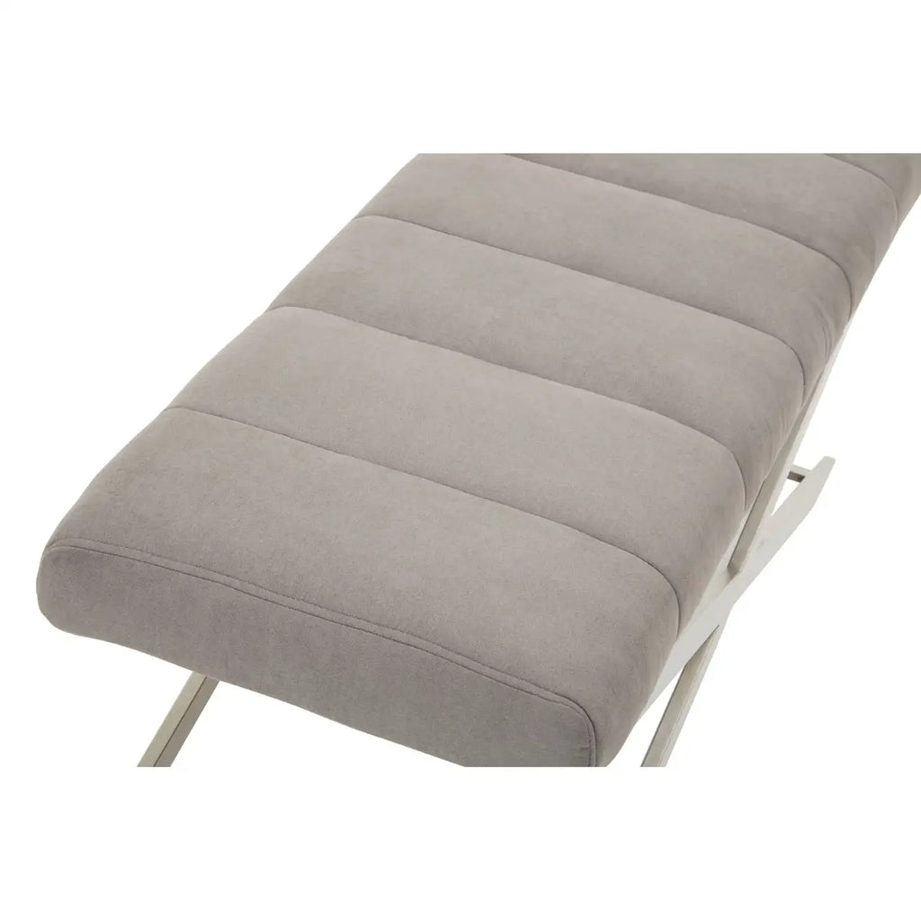 Gilden Grey Bench With Cross Base