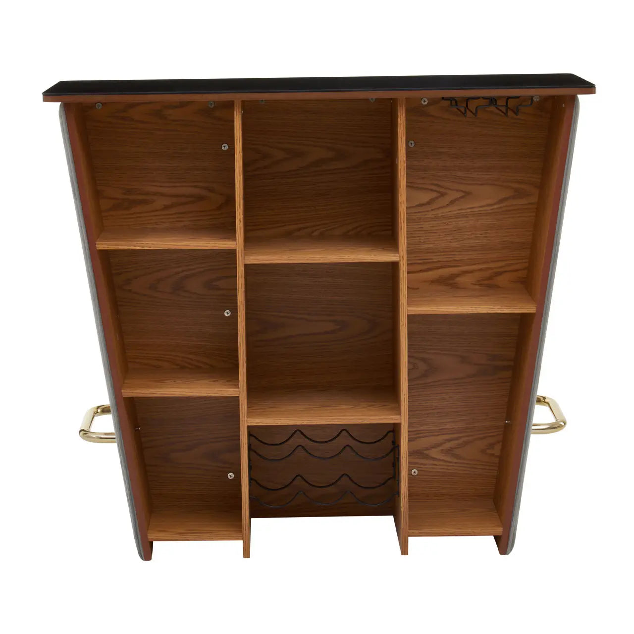 Sinatra Bar And Grey Velvet Stools Set