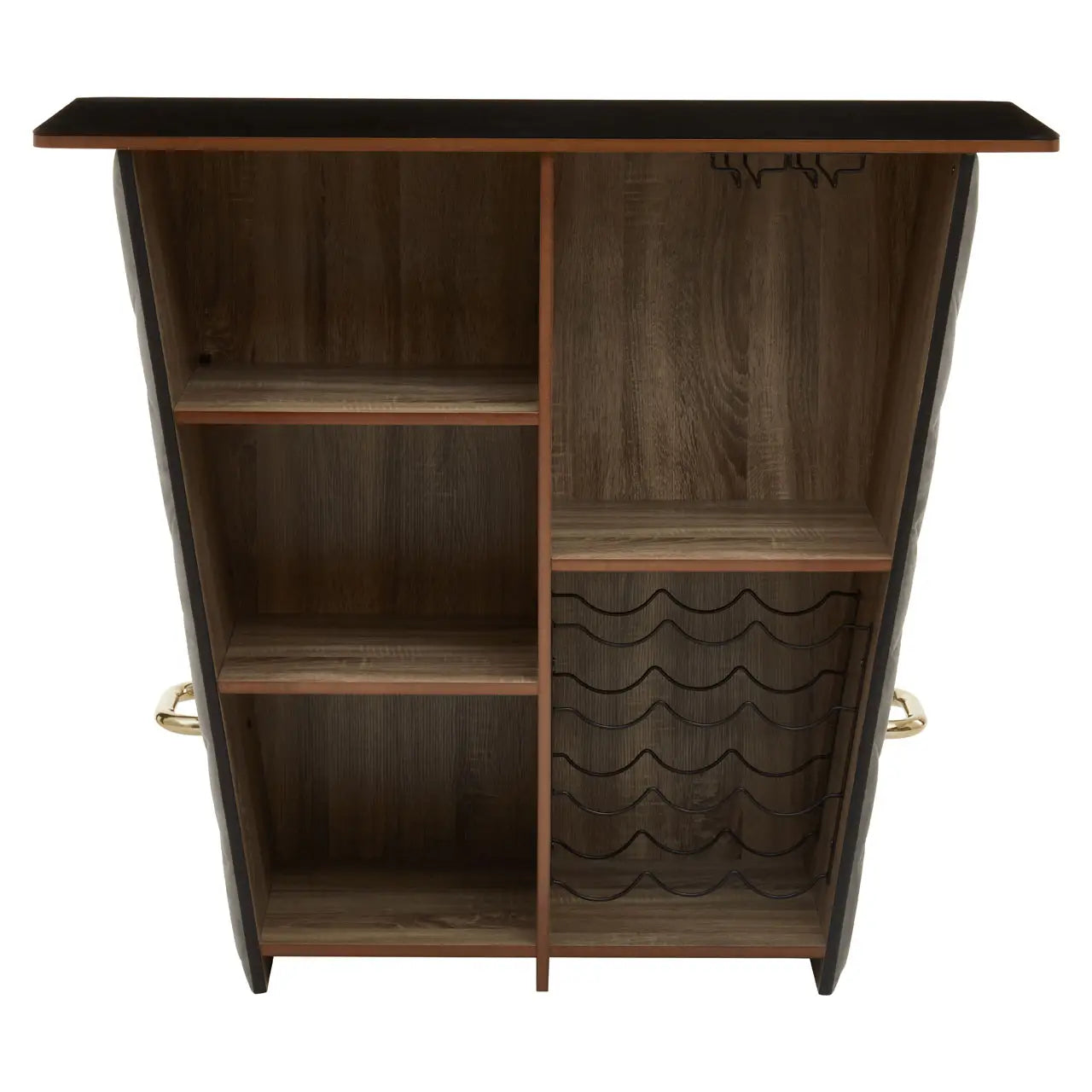 Presley Bar And Grey Velvet Stools Set