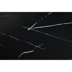 Moda Black Marble Rectangular Dining Table
