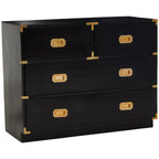 Sarter Four Drawer Black Mango Wood Chest