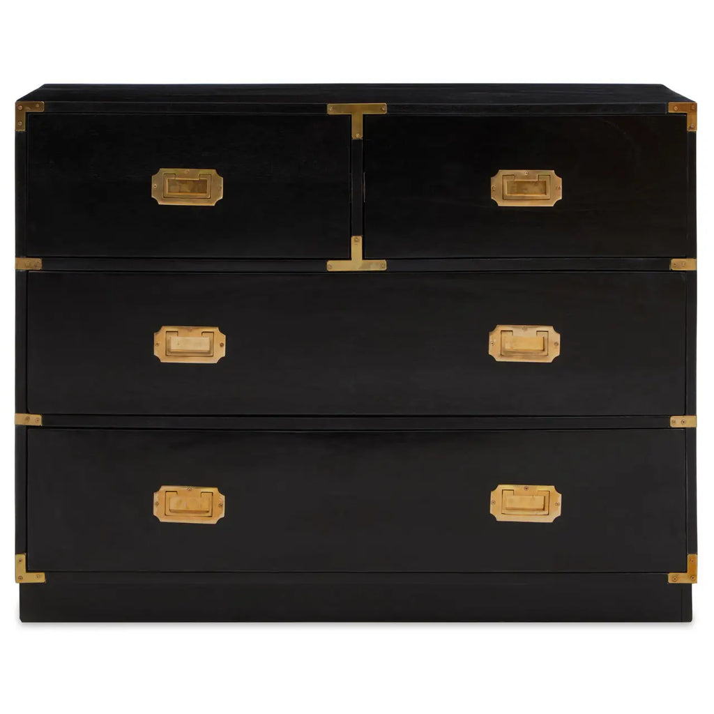 Sarter Four Drawer Black Mango Wood Chest
