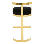 Azalea Black Velvet Bar Stool