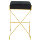 Azalea Black And Gold Finish Bar Stool