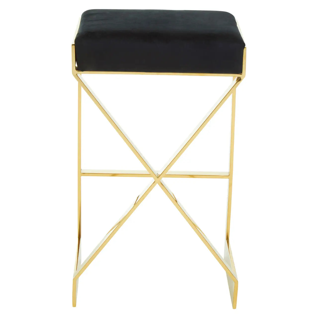 Azalea Black And Gold Finish Bar Stool