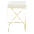 Azalea Ivory And Gold Finish Bar Stool