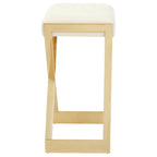 Azalea Ivory And Gold Finish Bar Stool