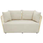 Azalea Two Seat Natural Fabric Sofa