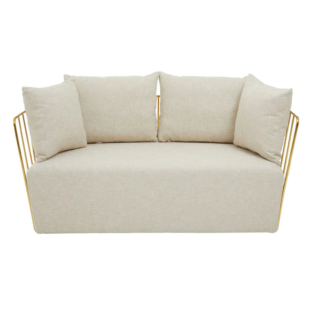 Azalea Two Seat Natural Fabric Sofa