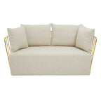 Azalea Two Seat Natural Fabric Sofa