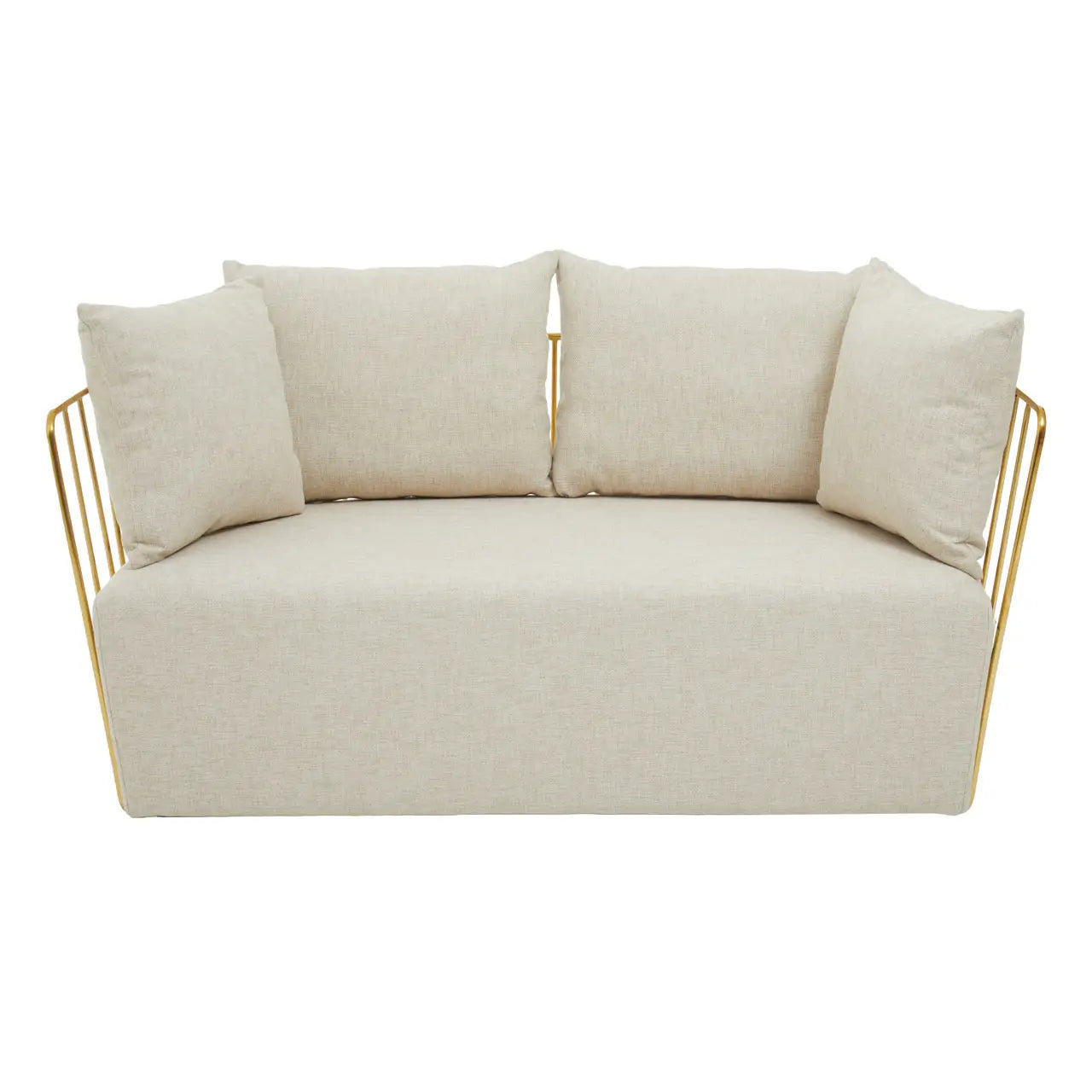Azalea Two Seat Natural Fabric Sofa