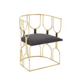 Azalea Black Dining Chair with Gold Frame