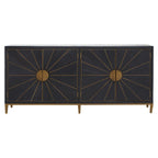 Midas Black and Brass Sideboard
