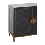 Midas Black and Brass Sideboard