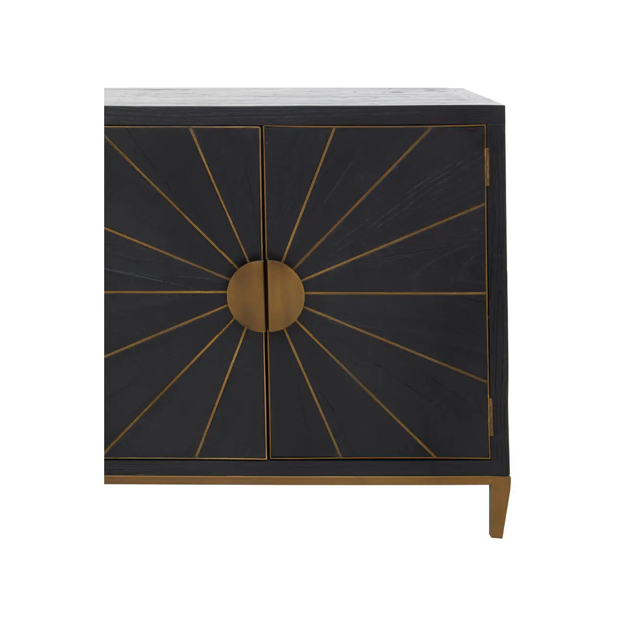 Midas Black and Brass Sideboard
