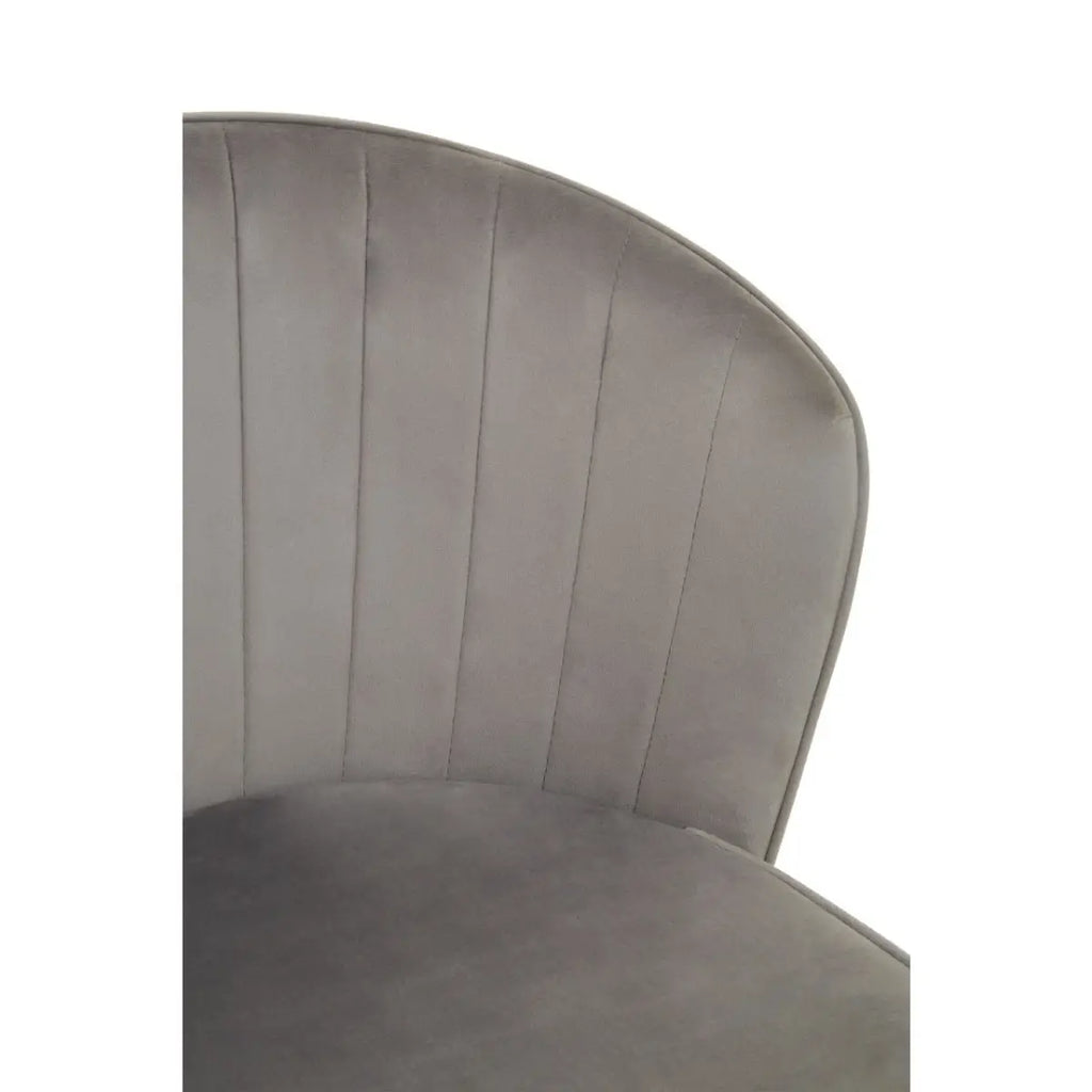 Vieste Grey Velvet Bar Chair