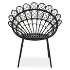 Java Black Natural Rattan Peacock Chair