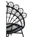 Java Black Natural Rattan Peacock Chair