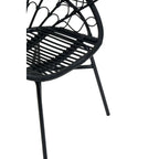 Java Black Natural Rattan Peacock Chair