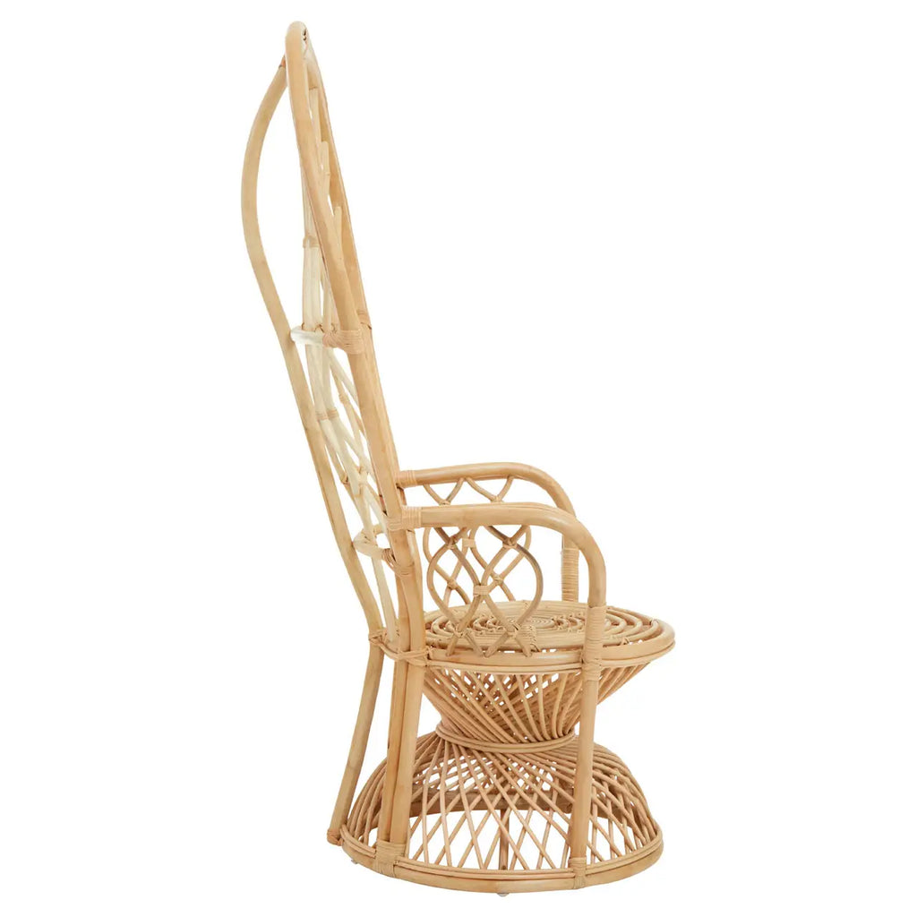 Java Natural Rattan Curved Chair