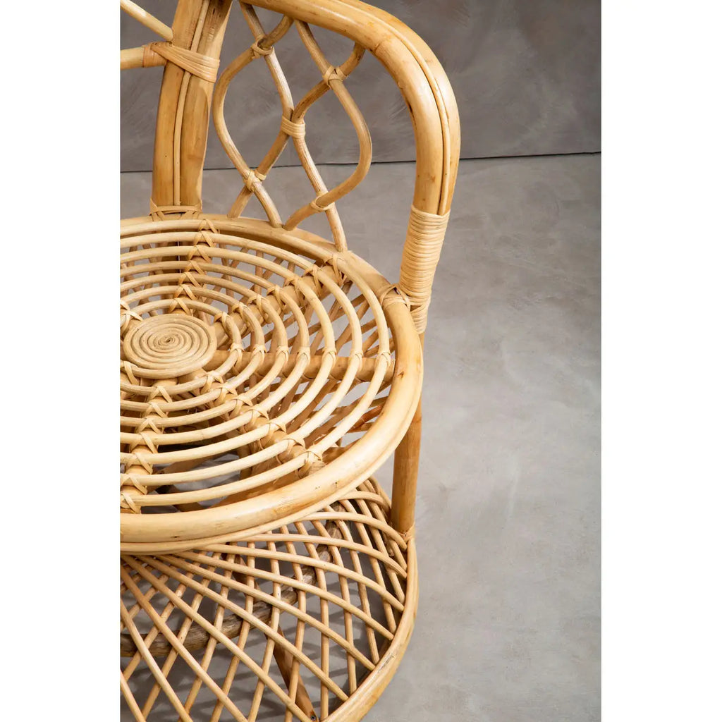 Java Natural Rattan Curved Chair