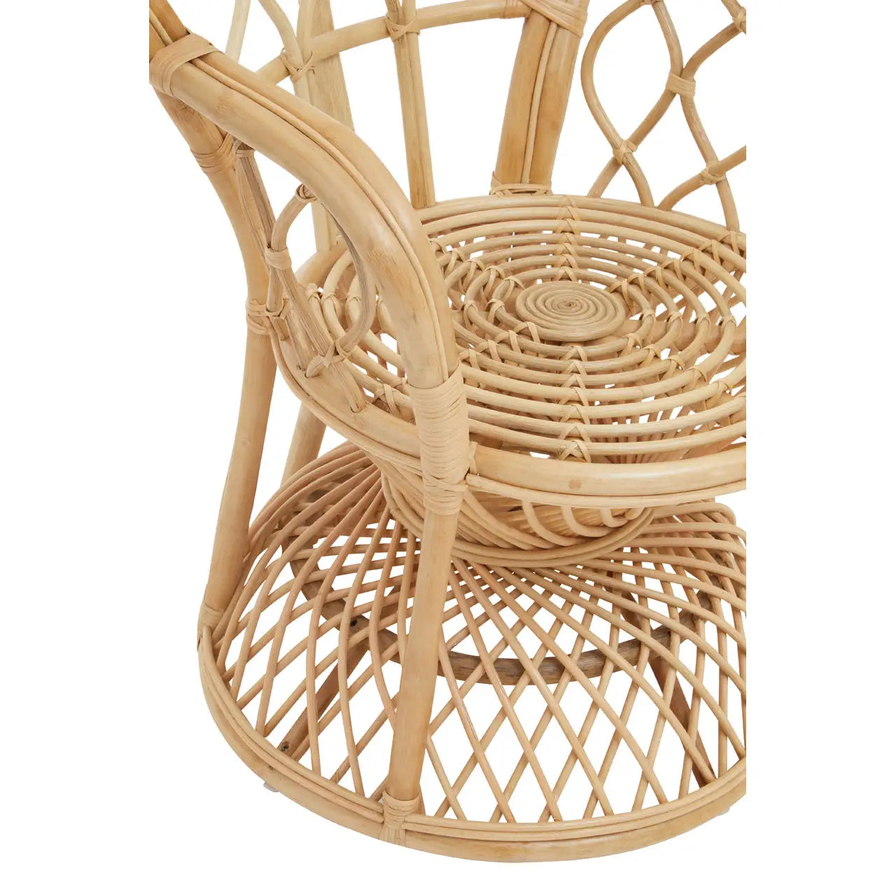 Java Natural Rattan Curved Chair