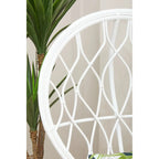 Java Grey And White Natural Rattan Curved Chair