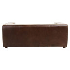 King Two Seater Mexico Brown Leather Sofa