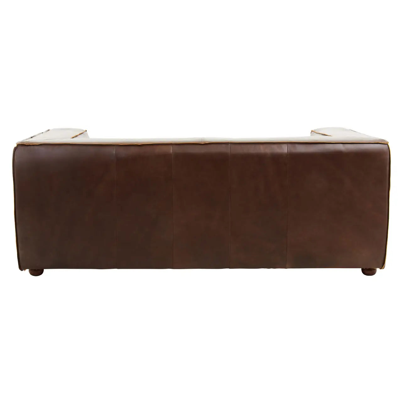 King Two Seater Mexico Brown Leather Sofa