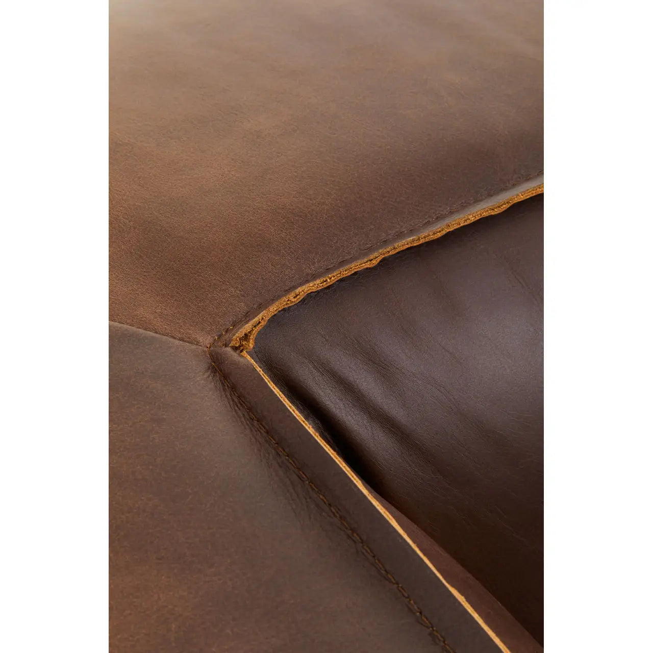 King Three Seater Mexico Brown Leather Sofa