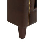 King Three Seater Tufted Back Leather Sofa