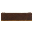 King Three Seater Tufted Leather Sofa