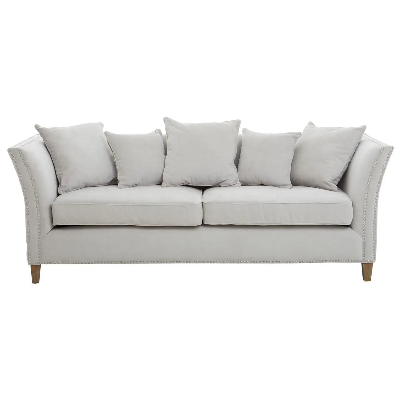 Sutton Three Seat Grey Fabric Sofa