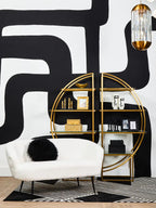 Yazmin Two Seat Sofa With Black Finish Legs