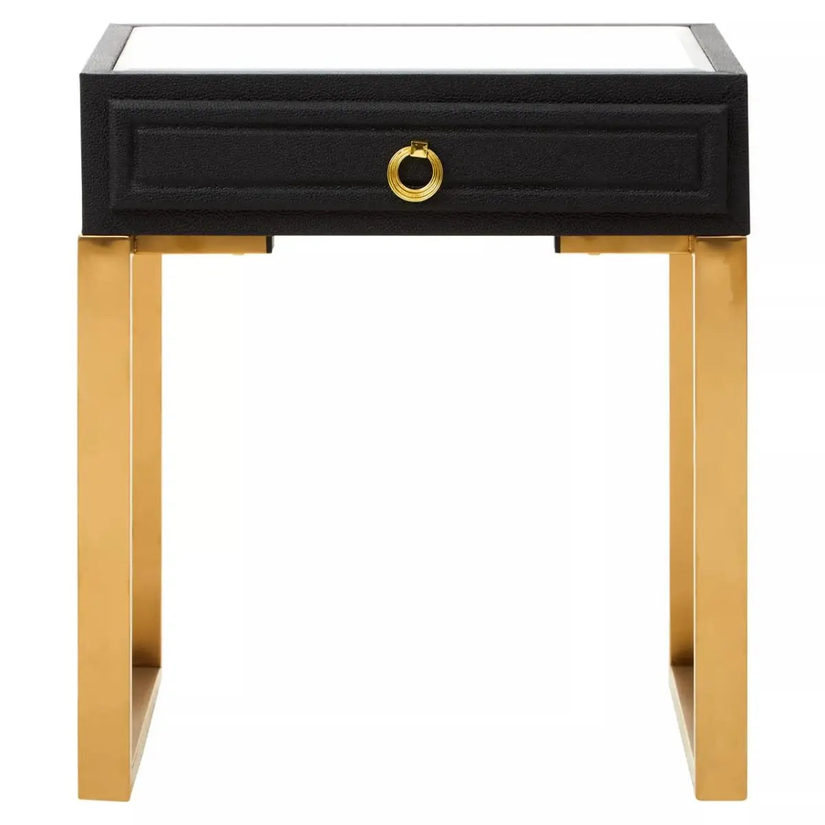 Cardoba 1 Drawer Faux Shagreen Side Table