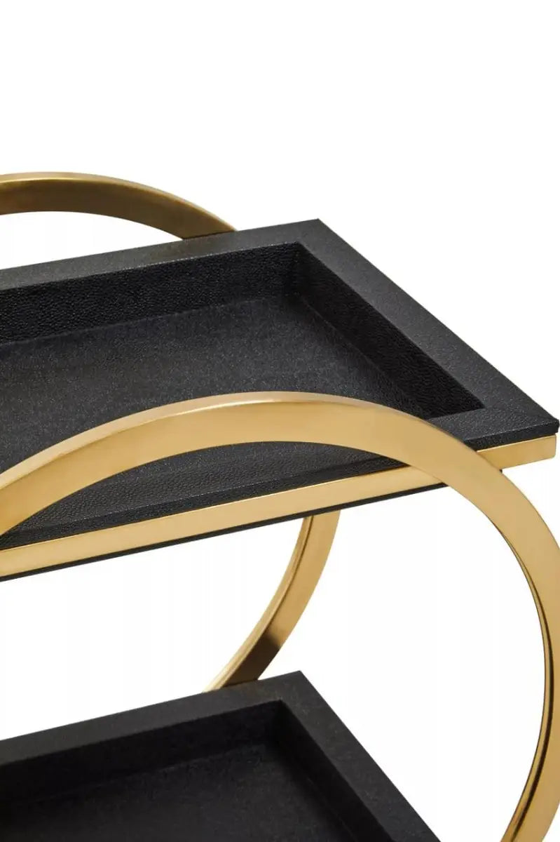 Cardoba Two Tier Black Serving Trolley