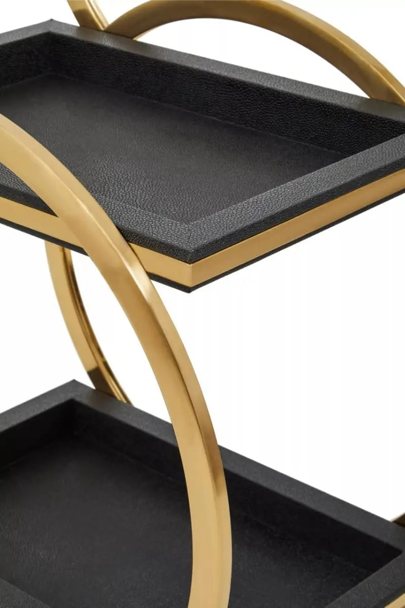 Cardoba Two Tier Black Serving Trolley