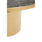 Oria Black Marble Effect Gold Base Coffee Table