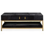 Kensington Townhouse Hair On Hide Black And Gold Coffee Table
