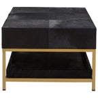 Kensington Townhouse Hair On Hide Black And Gold Coffee Table