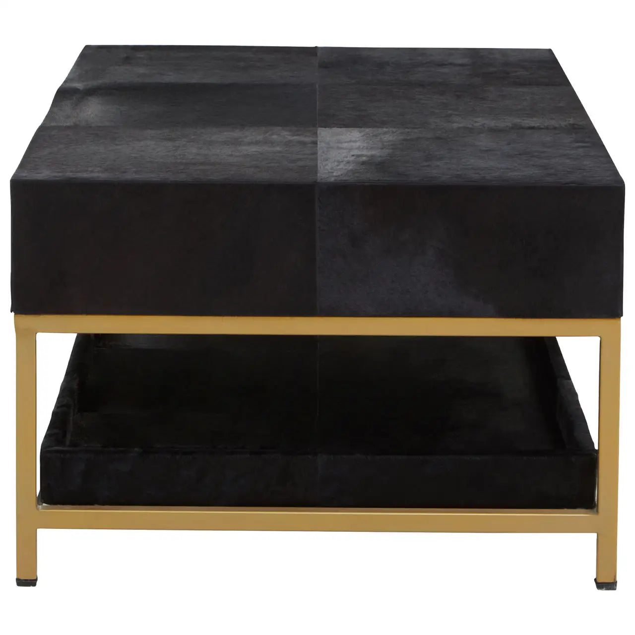 Kensington Townhouse Hair On Hide Black And Gold Coffee Table