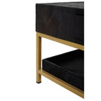 Kensington Townhouse Hair On Hide Black And Gold Coffee Table