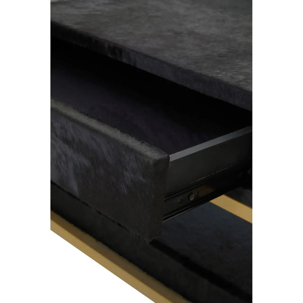 Kensington Townhouse Hair On Hide Black And Gold Coffee Table