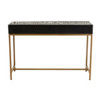 Fusion Console Table With Gold Finish Legs